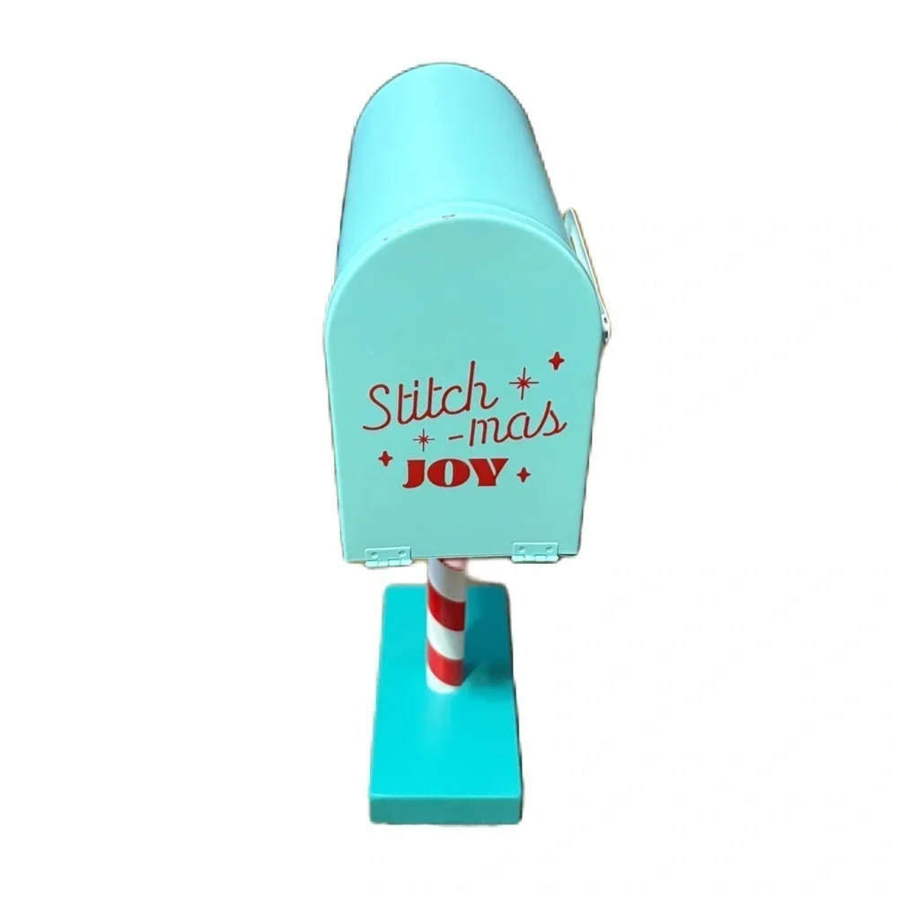 Disney Stitch Christmas Mailbox Decor Metal Angel NEW Blue